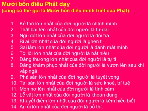 Mười Bốn Điều Dạy Của Phật: Bài Học Vàng Cho Cuộc Sống Hiện Đại
