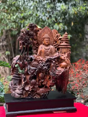 Tượng Gỗ Nhất Tâm Bái Phật 2