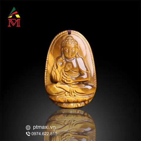 Thông Tin Mặt Phật Bản Mệnh A Di Đà Đá Mắt Hổ