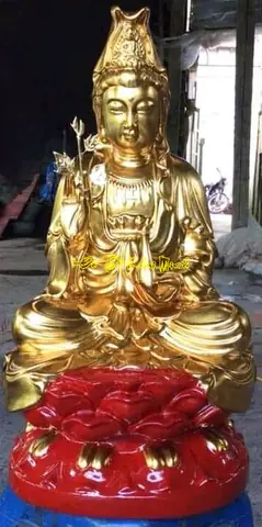 Tượng Phật Bà Quan Âm Ngồi Đài Sen