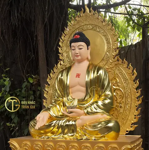 Mời Quý Phật Tử Hoan Hỷ Ngắm Nhìn Hình Ảnh Những Mẫu Tượng Phật A Di Đà Đẹp Do Cơ Sở Điêu Khắc Tượng Phật Trần Gia Tôn Tạo: