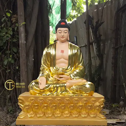 Mời Quý Phật Tử Hoan Hỷ Ngắm Nhìn Hình Ảnh Những Mẫu Tượng Phật A Di Đà Đẹp Do Cơ Sở Điêu Khắc Tượng Phật Trần Gia Tôn Tạo: