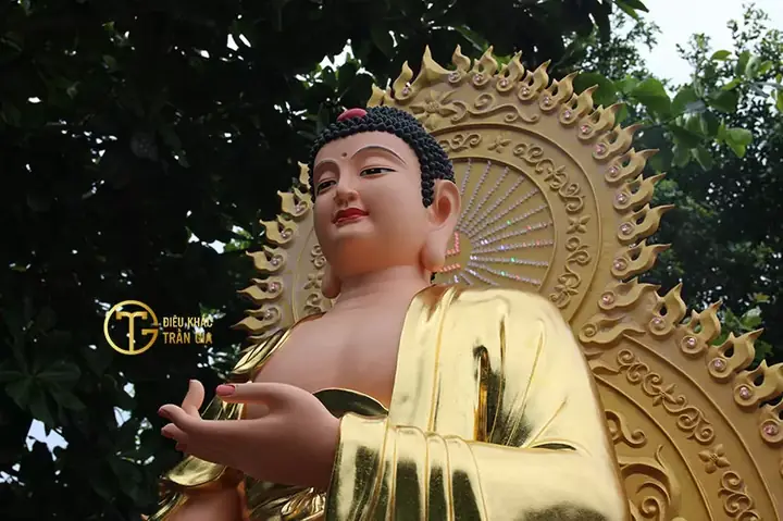 Mời Quý Phật Tử Hoan Hỷ Ngắm Nhìn Hình Ảnh Những Mẫu Tượng Phật A Di Đà Đẹp Do Cơ Sở Điêu Khắc Tượng Phật Trần Gia Tôn Tạo: