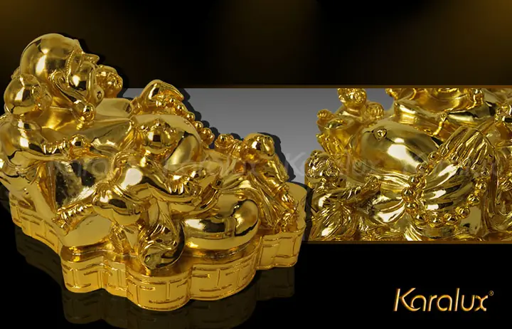 Tượng Đồng Phật Di Lặc Và 5 Em Bé