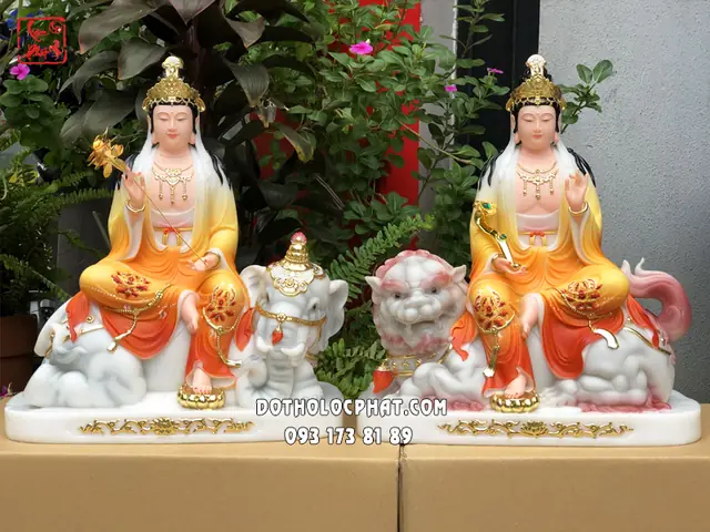 Tượng Văn Thù Phổ Hiền Bồ Tát