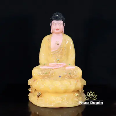 Alternative View Of Bộ Tượng Tây Phương Tam Thánh Ngồi, Đế Non Nước Bột Đá Thạch Anh, Nhiều Kích Thước