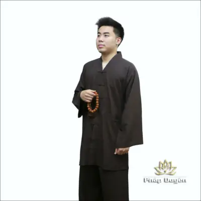 Alternative View Of Bộ Nam La Hán Nút Tàu Màu Nâu Đen, Nhiều Size