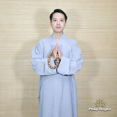 Alternative View Of Áo Tràng Trường Sam 7 Vạt Màu Xám