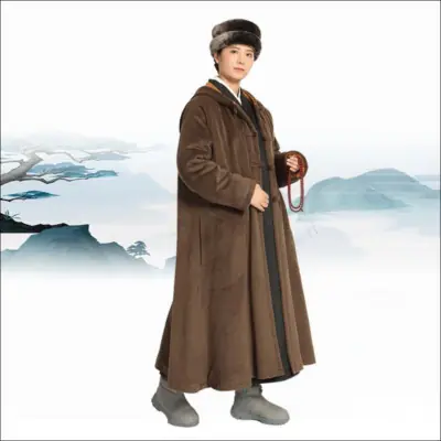 Áo Khoác Mùa Đông Dùng Cho Tăng, Ni, Tỳ Kheo, Nam Nữ Cư Sỹ, Mầu Nâu