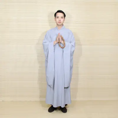 Áo Tràng Hải Thanh Màu Lam Cho Phật Tử Nam - Nữ, Nhiều Kích Thước