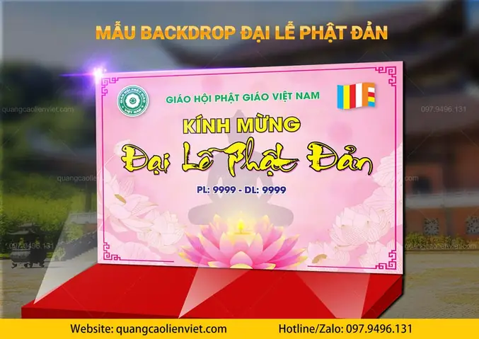 Một Số Mẫu Backdrop Lễ Phật Đản – In Phông Nền Đại Lễ Phật Đản Tại Hcm: