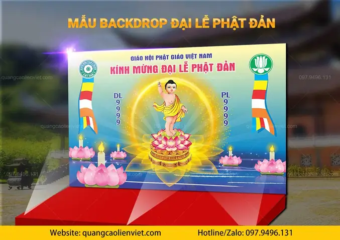 Một Số Mẫu Backdrop Lễ Phật Đản – In Phông Nền Đại Lễ Phật Đản Tại Hcm: