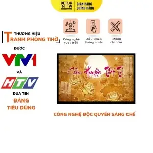 Tranh Trúc Chỉ In Ngang Chữ Cửu Huyền Thất Tổ Kèm Sen Decornow Dcn-tc508