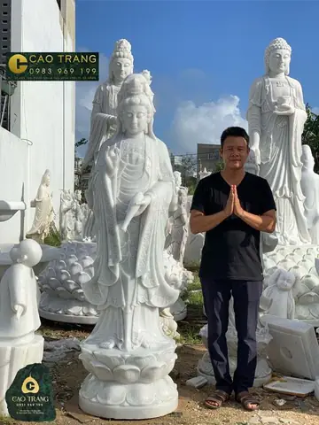 Tham Khảo Một Số Mẫu Tượng Quan Âm Bồ Tát Bằng Đá Tại Cao Trang
