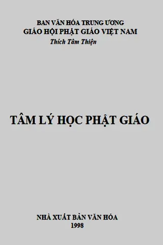Đọc Tác Phẩm “tâm Lý Học Phật Giáo” Của Tác Giả Thích Tâm Thiện