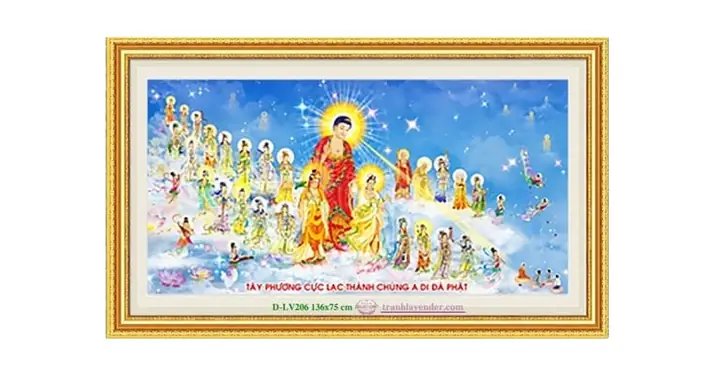Tranh Đính Đá Lv206 Tây Phương Cực Lạc Thánh Chúng A Di Đà ...