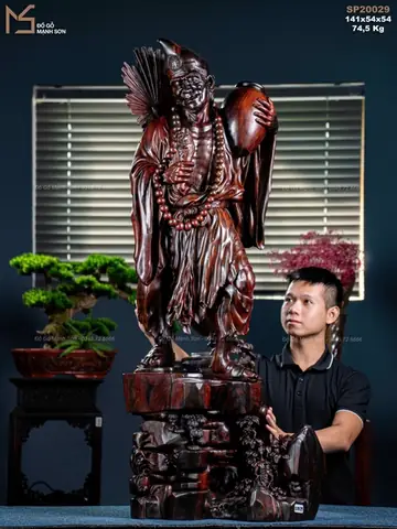 Tượng Tế Công Hoạt Phật - Gỗ Trắc Đồ Gỗ Mạnh Sơn ...