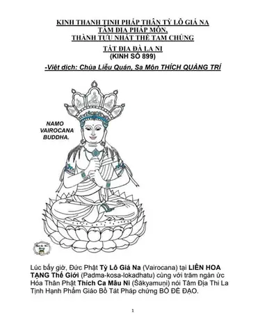 Thanh Tịnh Pháp Thân Tỳ Lô Giá Na Phật: Khám Phá Bản Chất Chân Như