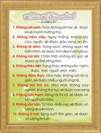 Luận Về Mười Điều Lành Trong Kinh