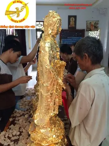 Quy Trình Thếp Vàng Tượng Phật.