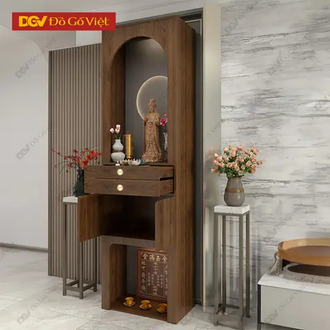 Bàn Thờ Phật Tại Gia Đẹp Thiết Kế Vòm Độc Đáo Cho Phòng Thờ