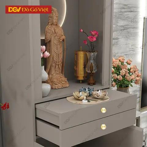 Bàn Thờ Phật Tại Gia Đẹp Thiết Kế Vòm Độc Đáo Cho Phòng Thờ