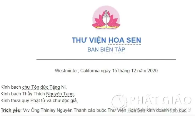 Ban Biên Tập Thư Viện Hoa Sen: 'hoằng Dương Chánh Pháp Trước Mọi Sự Chống Phá'