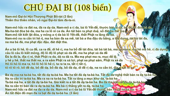 Chãº Äáº¡i Bi Tiáº¿ng Pháº¡n