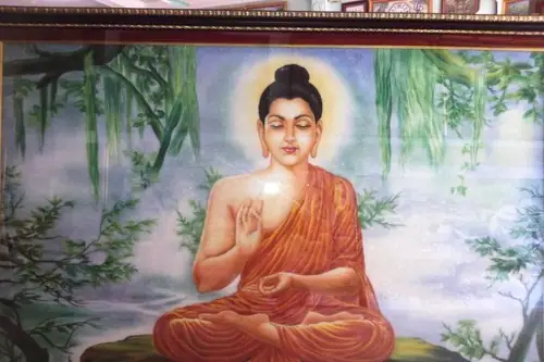 Tranh Đá Quý Phật Thích Ca Dưới Gốc Cây Bồ Đề - Nv24