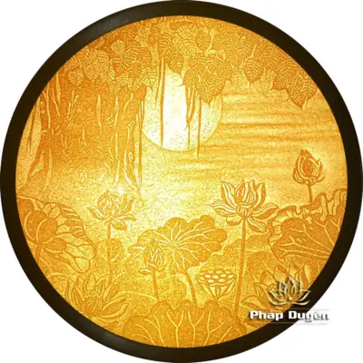 Alternative View Of Tranh Điện Bằng Trúc Chỉ, Họa Tiết Hoa Sen Và Cây Bồ Đề, Nhiều Kích Thước