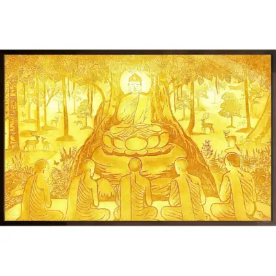 Tranh Trúc Chỉ Nghệ Thuật "chuyển Pháp Luân", Kích Thước 153*89cm