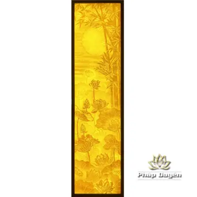 Alternative View Of Bộ Tranh Trúc Chỉ Đôi, Họa Tiết Sen Và Trúc, Kích Thước 40x150cm