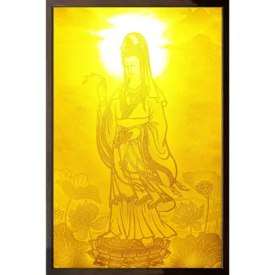 Tranh Trúc Chỉ Hình Phật Bà Quan Âm Bồ Tát