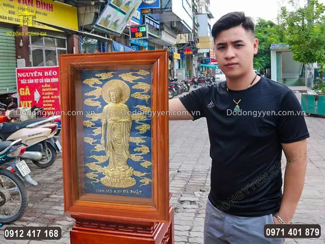 Ý Nghĩa Tranh Phật A Di Đà Đứng Tiếp Dẫn Bằng Đồng Vàng