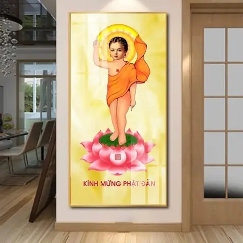 Tranh Treo Tường Đức Phật Đản Sanh- Kính Mừng Phật Đản Tại ...