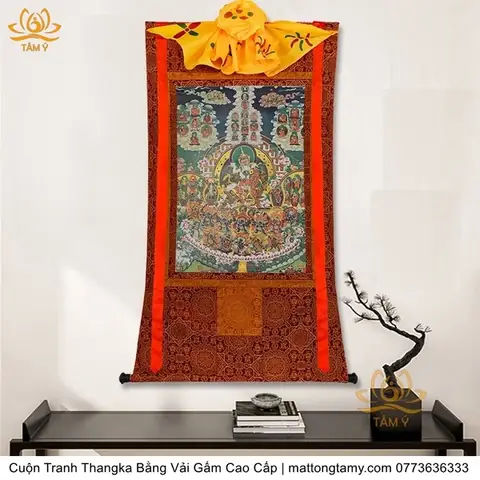 Cuộn Tranh Thangka Đức Phật Đản Sanh Bằng Vải Gấm Cao Cấp ...