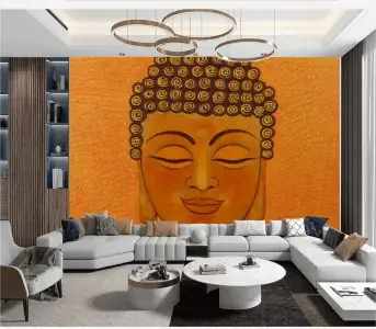 Tranh Phật Giáo Đức Phật Đang Nhắm Mắt