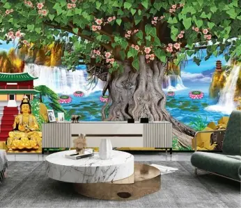 Tranh Phật Giáo Dưới Cội Bồ Đề