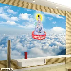 Tranh Phật Giáo Bồ Tát Cưỡi Mây