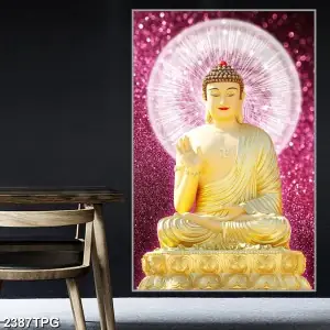 Tranh Phật Giáo Phật A Di Đà Tọa Trên Tòa Sen