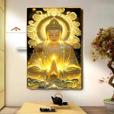 Tranh Phật Giáo Tráng Gương Cao Cấp - Tranh Quan Thế Âm Bồ Tát