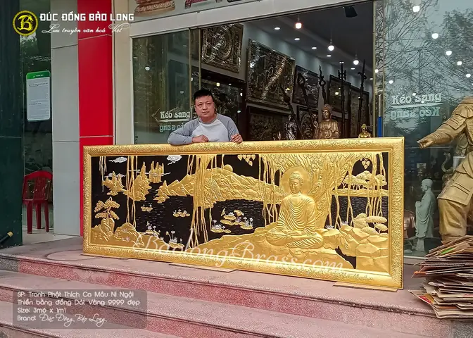 Bức Tranh Được Hoàn Thiện Bàn Giao, Lắp Đặt Cho Chùa An Linh Tại Quận 12, Tphcm