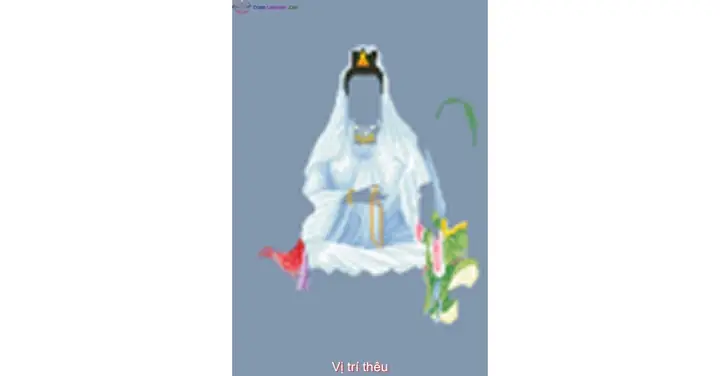 Tranh Thêu Chữ Thập Hình Phật Quan Âm