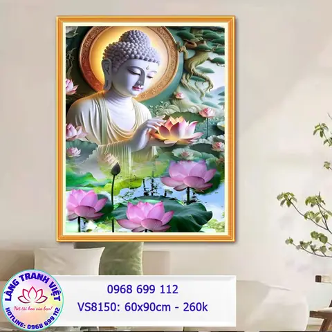 Tranh Thêu Chữ Thập Đức Phật Vs8150 - Kt:(60x90)cm
