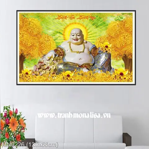 Tranh Thêu Chữ Thập Phát Tài Phát Lộc (phật Di Lặc) Kích Thước ...