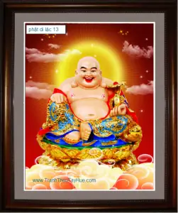 Tranh Thêu Phật Di Lặc