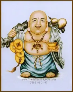 Tranh Thêu Phật Di Lặc