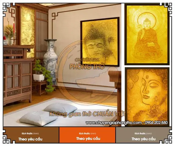 Ứng Dụng Tranh Trúc Chỉ Phật Thích Ca Trong Không Gian Phòng Thờ