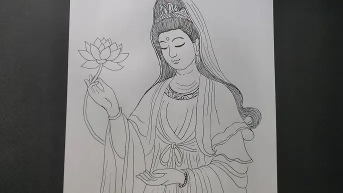 Tranh Vẽ Phật Bà Quan Âm: Nghệ Thuật Tôn Giáo Và Giá Trị Tinh Thần Trong Không Gian Sống