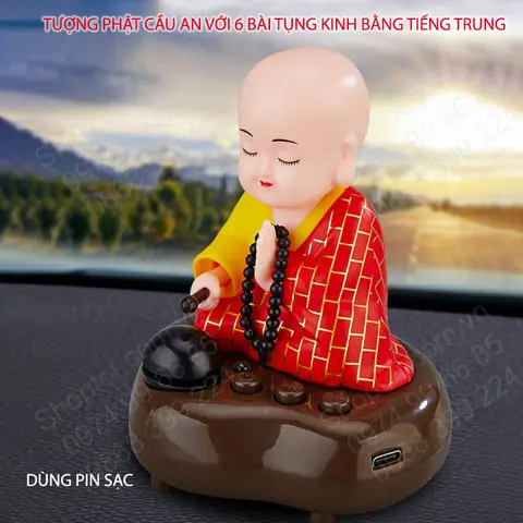 Tượng Phật Cầu An Có Loa Kiêm Phát 6 Bài Tụng Kinh Tiếng Trung, Để Trên Xe Ô Tô, Phòng Riêng Tiện Dụng